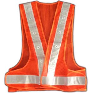 Áo phản quang chữ A có đèn LED màu cam