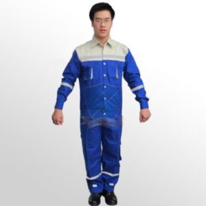 Quần áo bảo hộ lao động pha màu vải bạt dày chống cháy